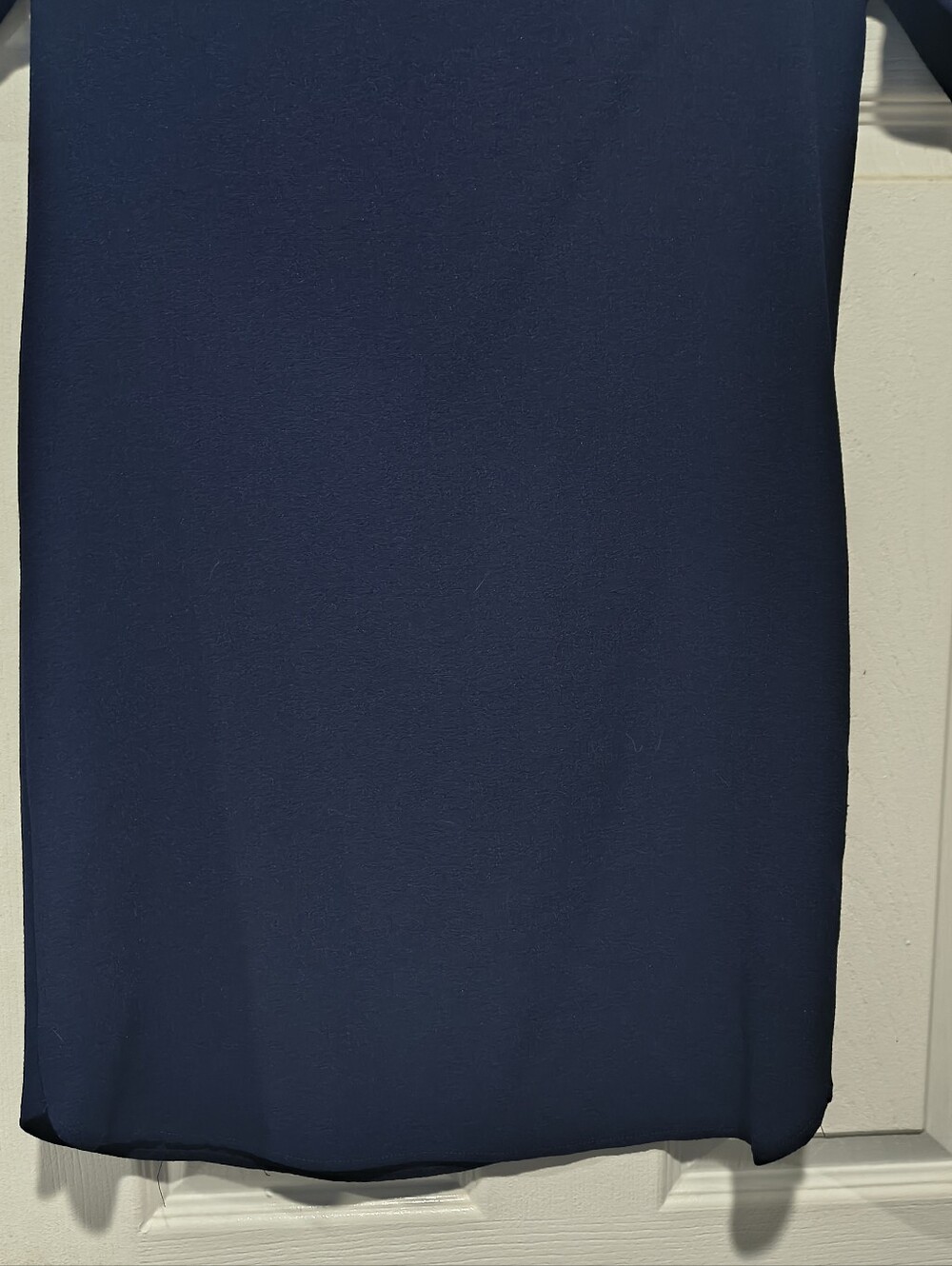 Everly Navy Blue Sheer Mesh Shoulder Shift Dress Short Sleeve Size S - Picture 5 of 8